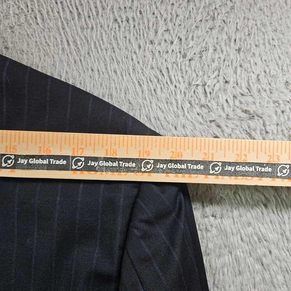 Burberry 42L Wool Suit Blazer Jacket‎ Men Navy Striped